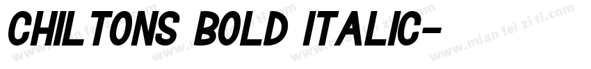 Chiltons Bold Italic字体转换